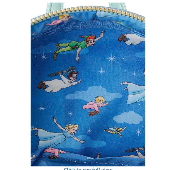 Loungefly Disney Peter Pan You Can Fly Glow Mini Backpack NWT main image 5